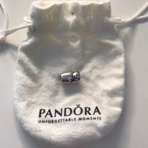 Sterling silver sleeping cat charm